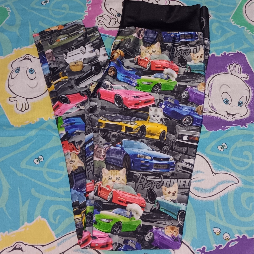 Hardtuned Sports Cars Cats Dogs All Over Print Leggings Gym Fitness